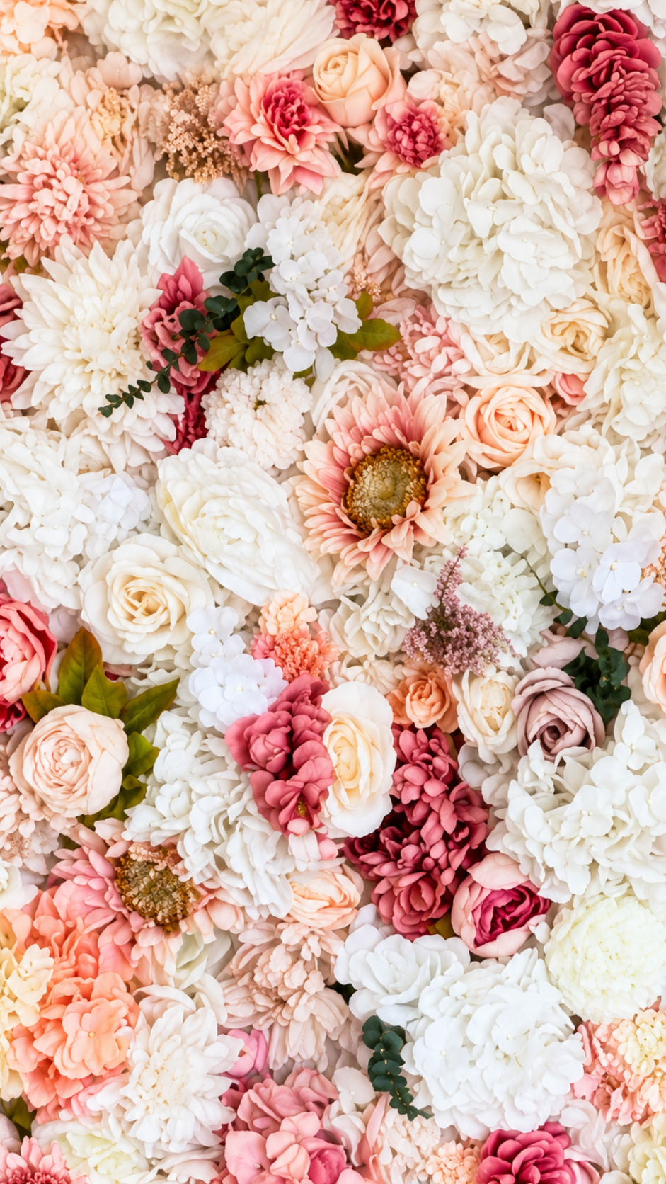 Faux Flower Wall Rental