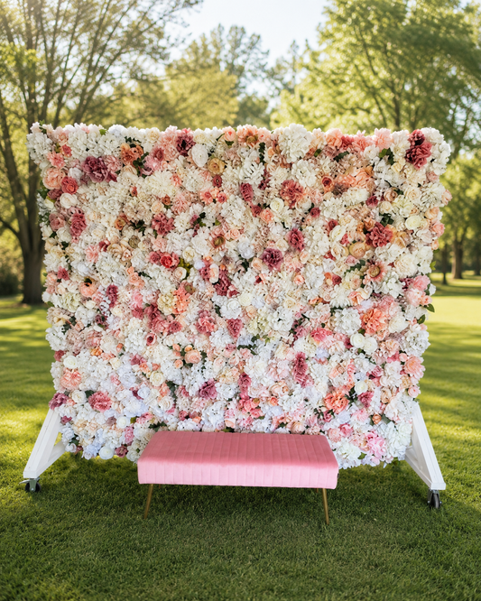 Faux Flower Wall Rental